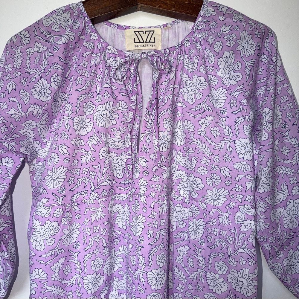 Tuckernuck Exclusive Violet and Indigo Nila Dali Dress by SZ Blockprints - Picture 9 of 13